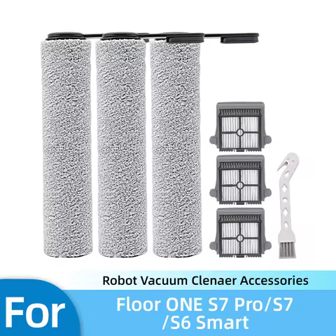 2 Brush Roller & 3 Filter Replacement Compatible with Tineco Floor ONE S7 Pro Smart Cordless Wet Dry