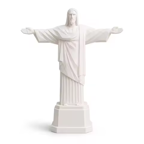 Newest 3D Printed Christ The Redeemer Statue White Resin Jesus Sculpture Rio Landmark Desktop Religi
