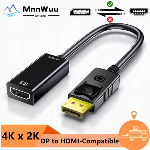 DP to HDMI-compatible Converter Cable 4K DisplayPort to HDMI-compatible Video Audio Cable Adapter Fo