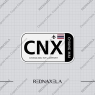 Chiang Mai International Airport Code CNX Sign Sticker Vinyl Sticker