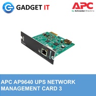 APC AP9640 UPS NETWORK MANAGEMENT CARD 3 FOR REMOTE MONITORING & CONTROL OF INDIVIDUAL UPS BY NETWOR