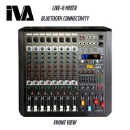 IVA LIVE-8, 8 Mic, 4 Aux Out, Live Mixer c/w FX, Pendrive USB Record+Playback & Bluetooth