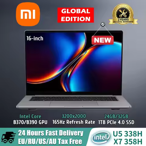 2026 Xiaomi REDMI Book Pro 16 Laptop Ultra5-338H/UltraX7-358H 32GB 1TB SSD 16inch 3.2K 165Hz Screen 