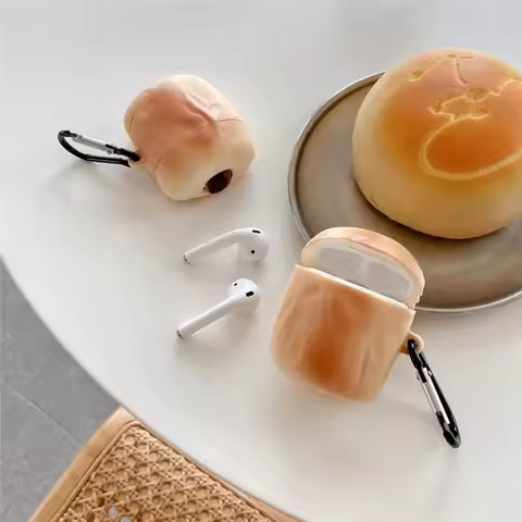 Bread Case for AirPods 4 Airpod 1 2 3 Pro Pro2 Bluetooth Earbuds Charging Box Protective Earphone Ca