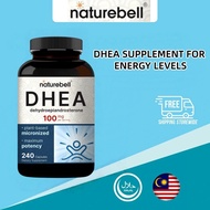 NatureBell DHEA 100mg - 240 Capsules - DHEA Supplement for Energy Levels, Immune Health & Healthy Ag