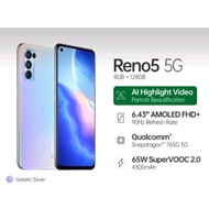 Oppo Reno 5 (4G) &amp; (5G) Ram 8/128GB(New segel pabrik) - Garansi Resmi