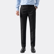 Quần âu nam màu xám cao cấp Vulcano cạp chun co giãn dáng slimfit lịch lãm 3008