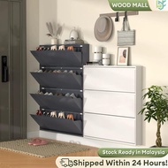 𝙍𝙚𝙖𝙙𝙮 𝙎𝙩𝙤𝙘𝙠 Steel Shoe Rack Shoe Cabinet Kabut kasut Rak Kasut Multi-layer Shoe Rack Wall Mounted 2/