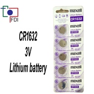 Maxell Lithium Coin Button Battery CR 1632 / CR-1632 / CR1632 / 3V / 3 volts / Car Remote Watch