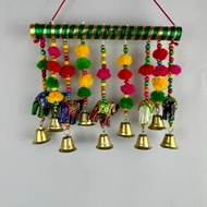 Handmade Handpainted Elephant Shaped Hanging Decoration Home Decoration Deepavali Decoration Thaipus