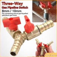 E.A Y-Shaped Three-Way Gas Pipeline Switch 8mm 10mm Brass Y-Shaped Three-Way Closing Ball Valve