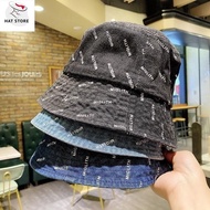 Jean hat, MᶖgLITH bucket hat, Fashion Unisex high quality denim bucket hat (HATSTORE)