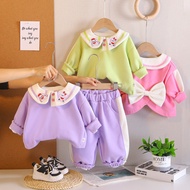 Spring and Autumn 2026 Fashion New Children and Girls Casual Cartoon Dog Cotton Collar Long Sleeve S
