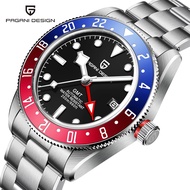 PAGANI DESIGN Original BB58 40mm GMT Watch Automatic Men's Wristwatch Stainless Steel Sapphire Glass