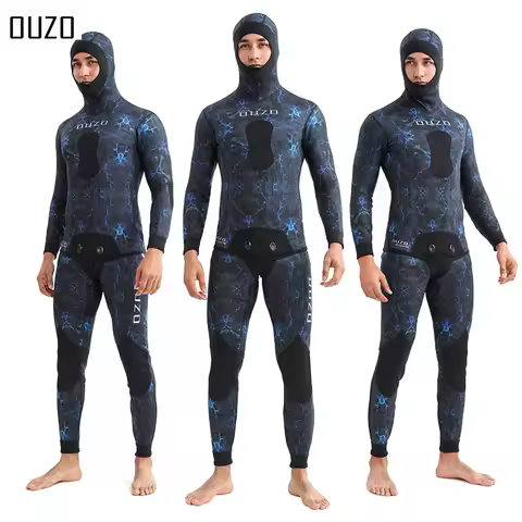 1.5mm Neoprene Wetsuit Men Spearfishing Diving Suit Camouflage Camo Hooded Free Diving Suit Scuba di