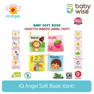 IQ Angel Soft Book 10x10 - Educational Toys Baby Cloth Books to Train Sensory and Motor Skills for C