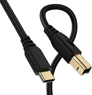 10 Feet Printer Cable to USB C, Type B to Type C Printer Cord for MacBook Pro/Air HP Epson Cannon Br
