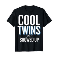 Men's cotton T-shirt Cool Twins just showed up Funny Twins T T-Shirt Fast Shipping 4XL , 5XL , 6XL