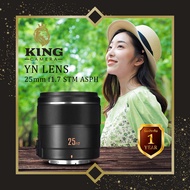 Yongnuo 25mm F1.7 STM M43 เลนส์ออโต้โฟกัส สำหรับใส่กล้อง OLYMPUS AND PANASONIC LUMIX Mirrorless ได้ทุกรุ่น ( YN AUTO FOCUS Lens 25 mm STM F 1.7 ) ( AF / MF ) ( เลนส์ละลาย )( หน้าชัดหลังเบลอ )