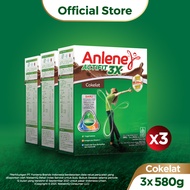 Anlene Actifit 3X Susu Bubuk Dewasa Cokelat 3 x 580g - Nutrisi Tinggi Kalsium Untuk Tulang Sendi dan