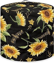 Suobstales Sunflower Print Dust Cover for 6 Quart Instant Pot, Music Note Design Dust Proof Pressure Cooker Cover Electric Appliance Cover Air Fryer Accessories with Pocket and Handle, M
