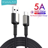 KUULAA 5A USB Type C Super Charge Fast Charging Cable for Huawei Mate 20 Pro P20 Lite USB C Type-C Cable for Samsung Galaxy A30/A50/A70Note 9 S9 S8 Huawei nova 3/4/5/P9/ MediaPad M5/M6 Honor Play Data Cable
