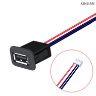 🎀 [XINJIAN] USB 2.0 Type C ตัวเชื่อมต่อกันน้ำ Type-C พร้อมหัวล็อกการ์ดตัวเมีย3A กระแสไฟสูงหัวแจ็คชาร์จเร็วพอร์ตปลั๊กชาร์จ USB-C