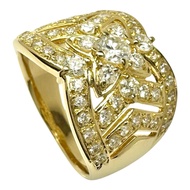 Size 11.5, Diamond Ring (1.00ct total), K18 Gold, 7.6g, Women's [Used]