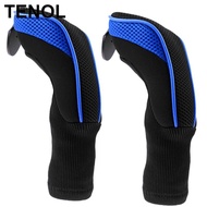 TENOL 2Pc Mesh Long Neck Golf Club Rescue Head Covers Golf Hybrid UT Headcover