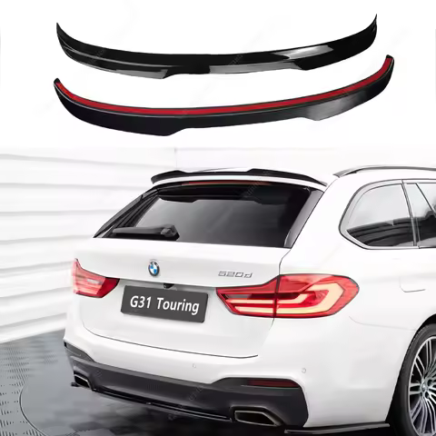 For BMW G31 Gloss Black Maxton Style ABS Rear Spoiler Caps 520d 530i 530d 540i M550i M550d Touring 2