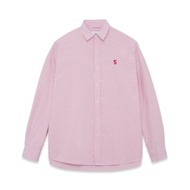 Silencestandard Premium Oxford Shirt S Logo embroidered/red striped [SO02]