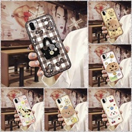 Phone Pouch TPU Phone Case For Sharp Aquos R2/SHV42/SH-03K Anti-knock Plush Durable Embroidery Cloth