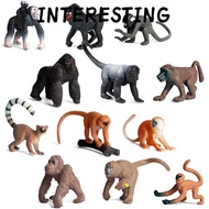 INTERESTING 6PCS Orangutans Figurine Realistic Educational Toys Science  Simulation Gibbon Cubs