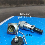 Connector WS16 9 Pin Plug and Socket Cable Panel Mount 9 pin Connector