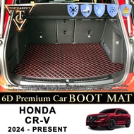Top Carpet HONDA CR-V CRV ( 2024 - 2025 ) Car Boot Mat PU Leather Cargo Mat Trunk Carpet Boot Liner 
