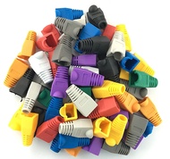 100 Pcs Mixed Color CAT5E CAT6 RJ45 Ethernet Network Cable Strain Relief Boots Cable Connector Plug 