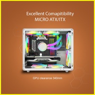 ∇ △ ◄ YGT V300 MINI GAMING CASE BLACK WHITE MICRO-ATX/ITX