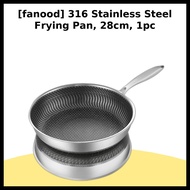 [fanood] 316 Stainless Steel Frying Pan, 28cm, 1pc / Korean Frying Pan / 316 Stainless Steel by Kore