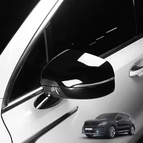 Mirror Cover For Kia Sorento MQ4 2021-2026 Automotive Exterior Accessories Bright Black Rear View Mi