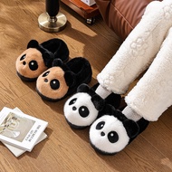Cute Panda Cotton Slippers for Kids Indoor Non-Slip Thick Bottom Women Cartoon Panda Bedroom Slipper