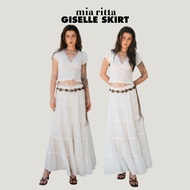 Giselle Skirt Mia Ritta V1067 long Skirt - White linen maxi Skirt