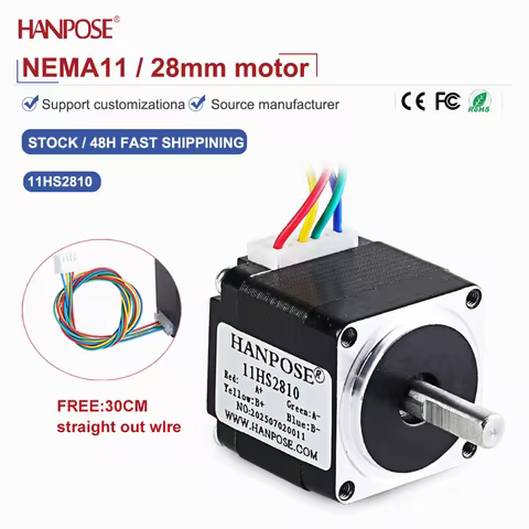 NEMA11 11HS2810 Miniature Stepper Motor 0.08N. m 0.8A 3D Printing Accessories Motor Manufacturer Dir