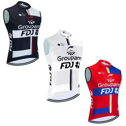 2024 fdj Cycling Team Jersey Men Women ITALIA Road Bike Windbreaker Vest Ropa Ciclismo Sleeveless Bi