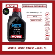 Lubricant OIL FOR MOTORBIKES MOTUL MOTO 20W50 SJ 4T 0.8L - 1L