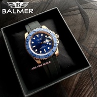 [Original] Balmer 8177G BRG-5 Automatic Sapphire Men Watch with Blue Dial Black Silicon Strap | Official Warranty
