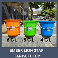 Lion Star Bucket 6-gallon Bucket New Lidless Bucket