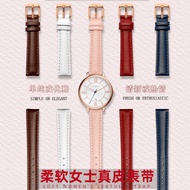 Ladies genuine leather watch strap for Casio fossil fossil watch Fuli first layer cow leather strap 12 14 16mm