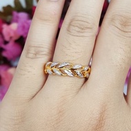 แหวนทองเพชรแท้ทองคำแท้9k37.5%