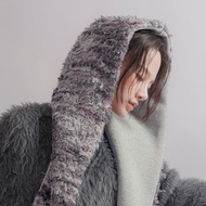 【 聖誕禮物 】MIST 系列 - 迷霧 * 連帽圍巾 長毛 保暖 圍