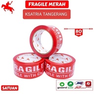 MERAH RED FRAGILE DUCT TAPE # 1 slop of fragile duct tape #isolasi Fragile fragile fragile #lakban F